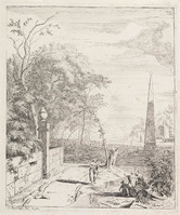 KG 05355
<br/>
Klassicistisch landschap met tuinmuur
<br/>
<em>Meyeringh, Albert (1645-1714)</em>